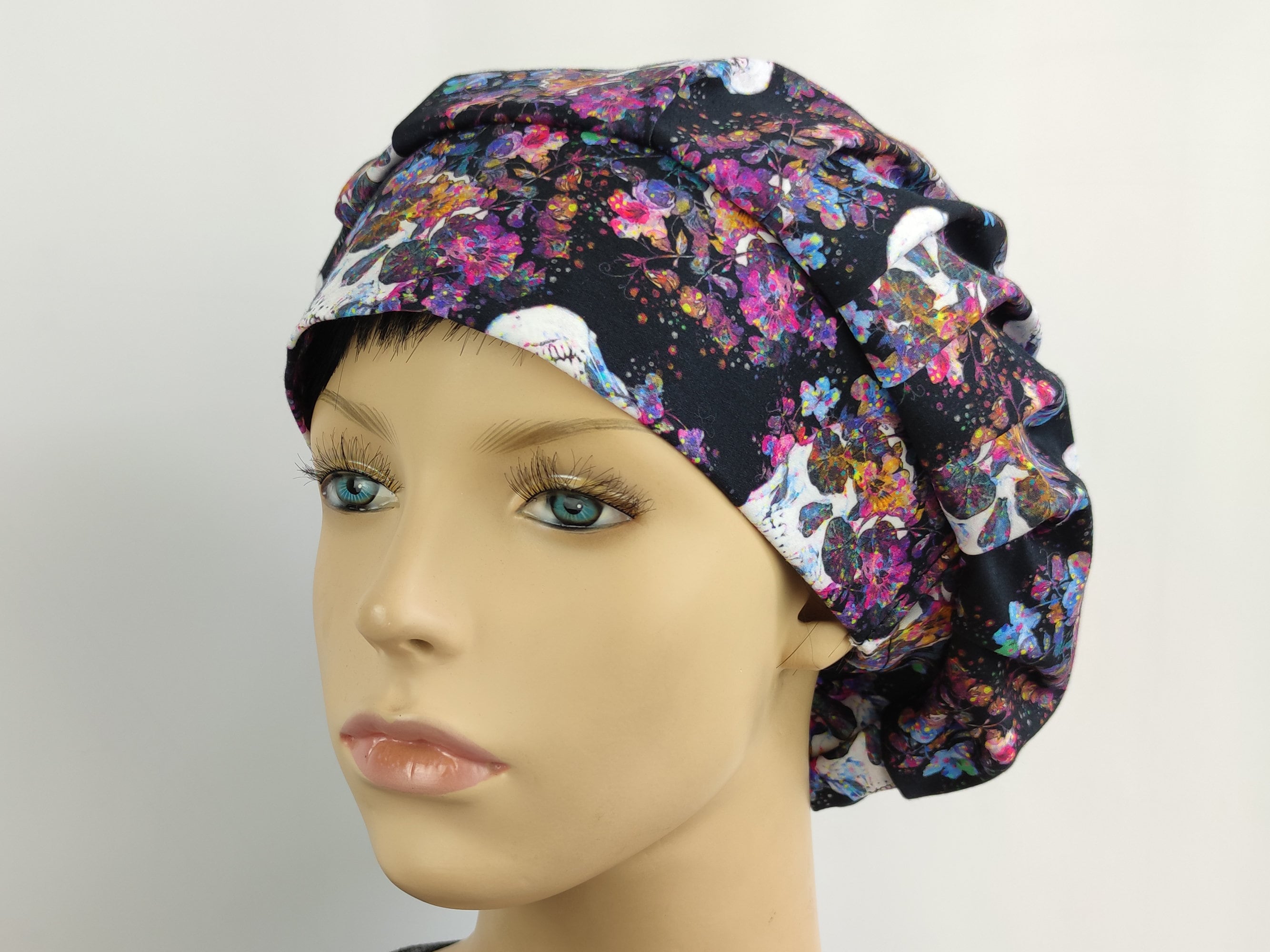 Skull Bouffant Scrub Caps for Women Floral Surgery Hat Nurse - Etsy