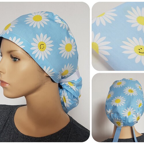 Surgical Cap Ponytail Scrub Caps for Women Etsy