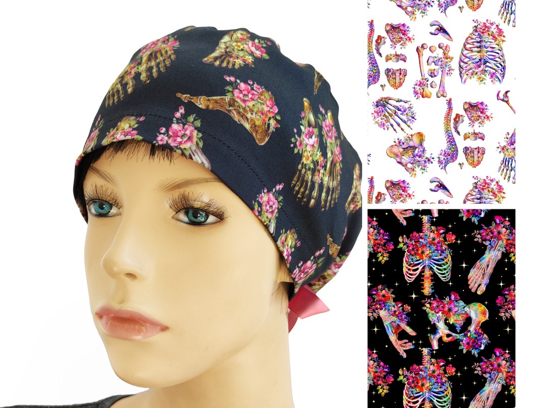 Ortho Scrub Caps Scrub Hats for Women With Anatomy Bones Etsy