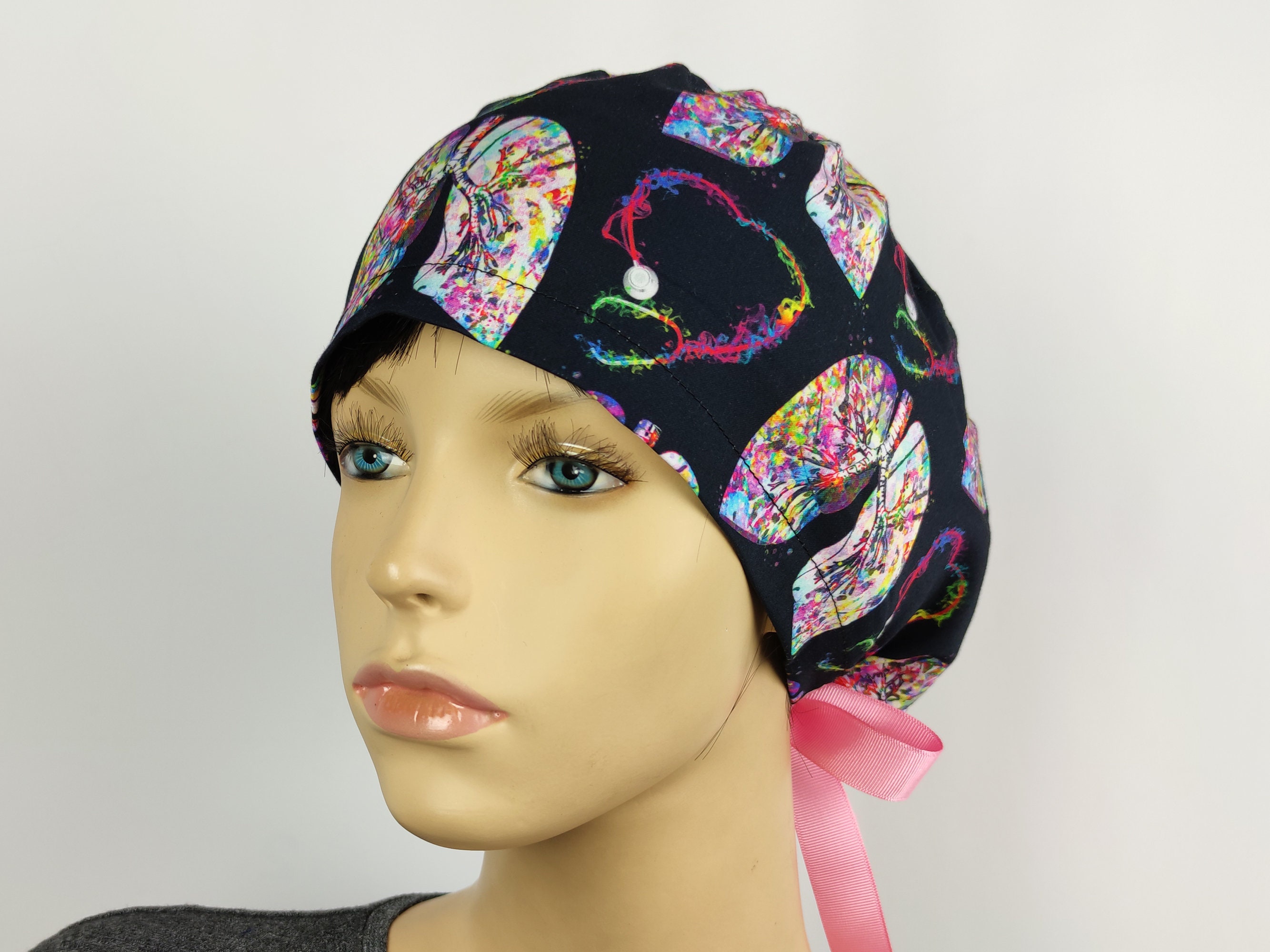 Scrub caps for women euro scrub cap medical anatomy nurse Etsy