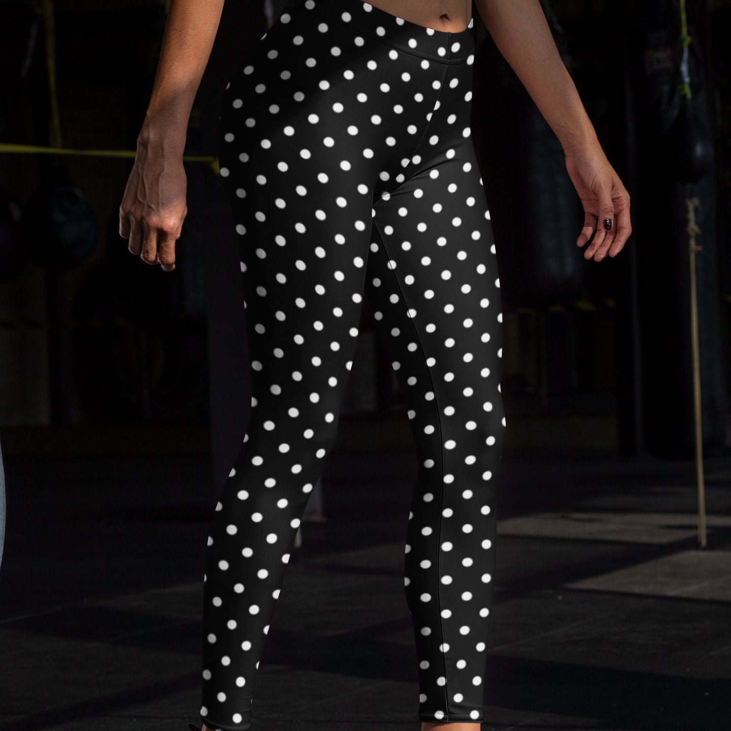 Brown And Cream Polka Dot Women's Leggings