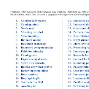 Prophecy Prompt Pamphlet
