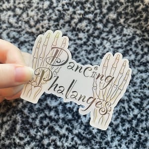 Autocollant holographique en vinyle « Dancing Phalanges » de Bones