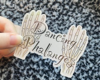 Bones 'Dancing Phalanges' Holographic Vinyl Sticker