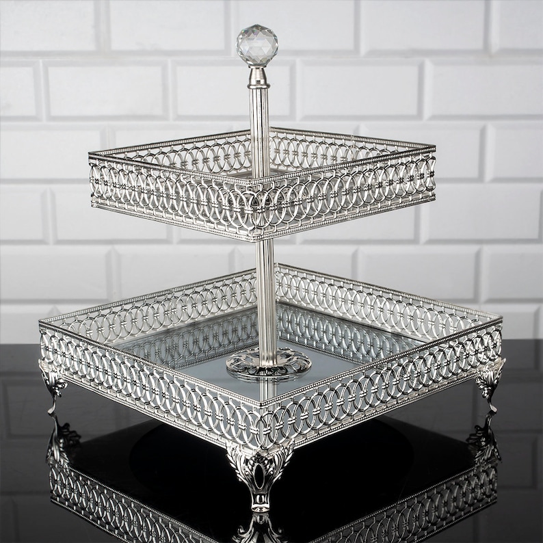 Handmade Serving Platter Square Perfume Holder Tray Fancy Etsy