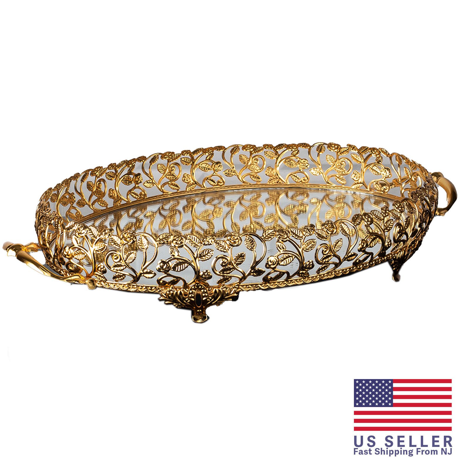 Fancy Handmade Perfume Trays for Dresser Metal Filigree Etsy