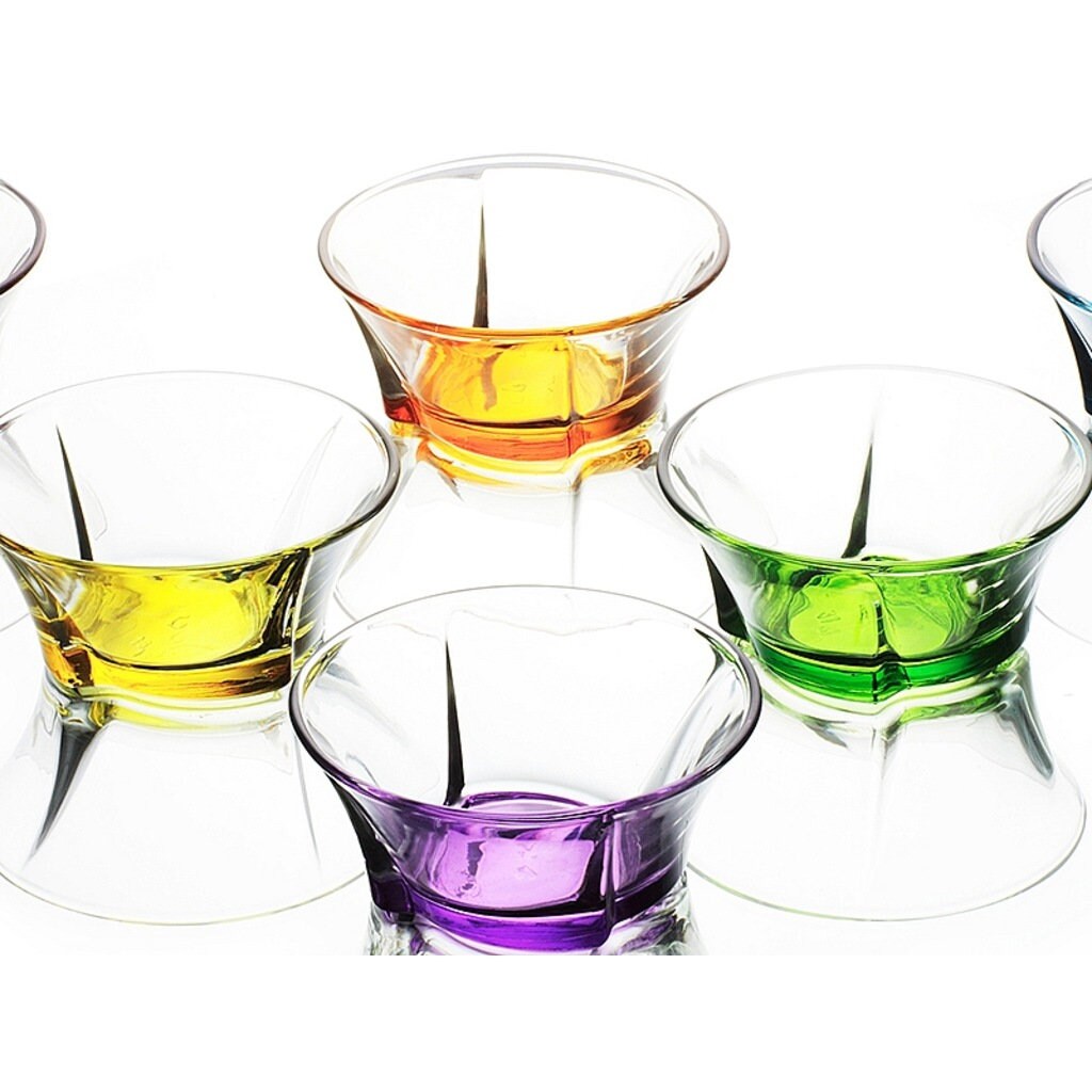 Colored Glass Round Serving Bowls Small Bowl Set for Kitchen Etsy