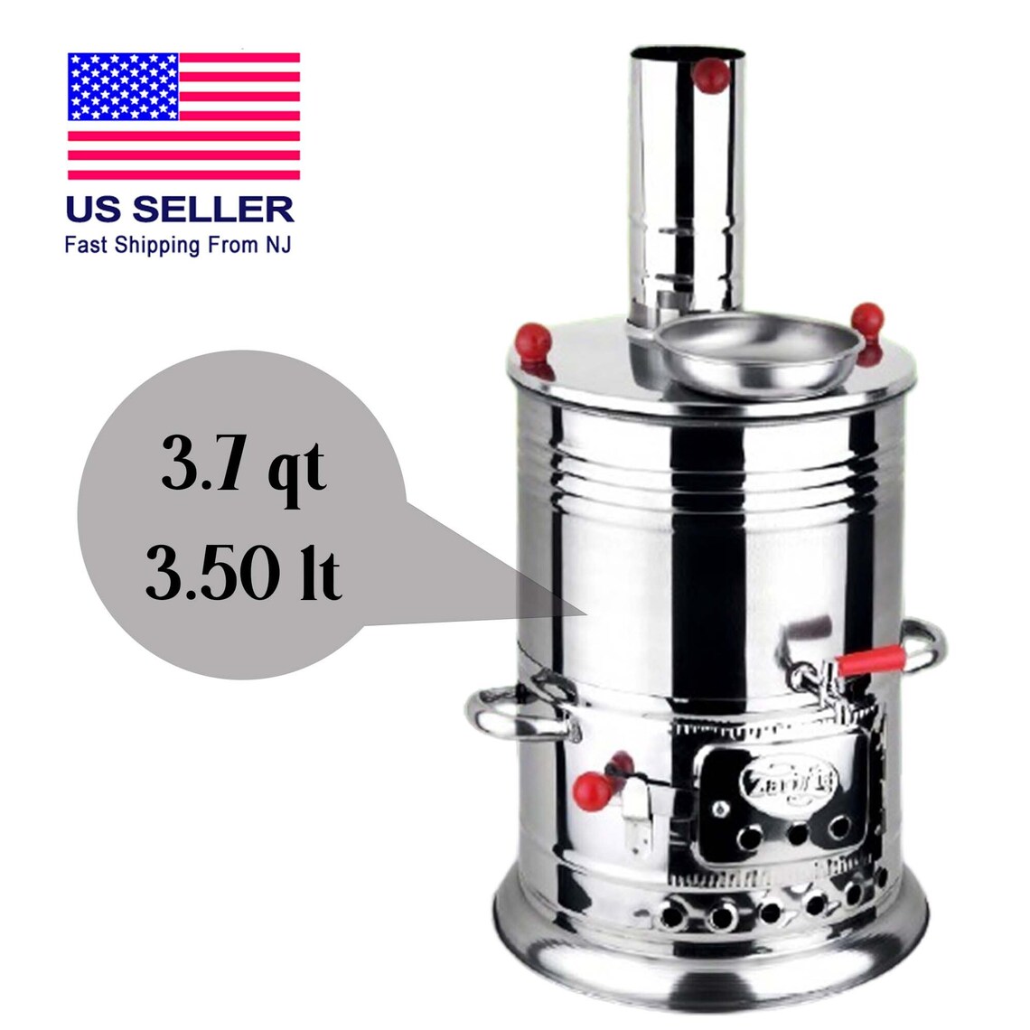 Turkish Samovar Tea Kettle Camping Water Boiler Tea Pot Wood Etsy