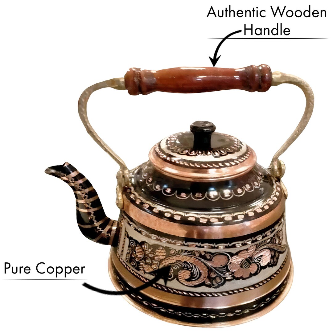 Handmade Copper Tea Kettle With Lid Pure Copper Teapot for Etsy