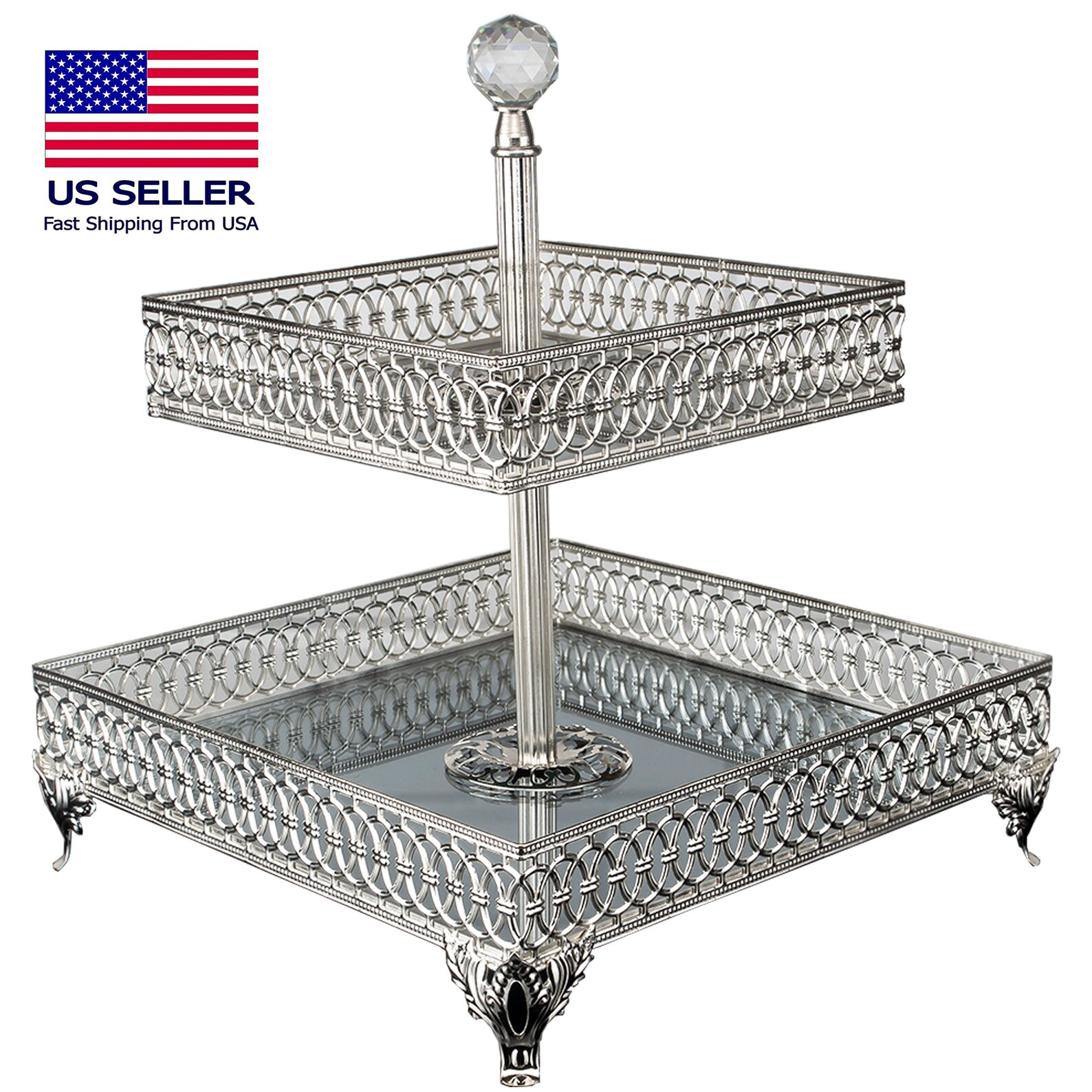 Handmade Serving Platter Square Perfume Holder Tray Fancy Etsy