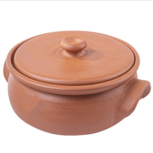 Handmade LEADFREE Clay Low Pot for Cooking Natural UNGLAZED Etsy