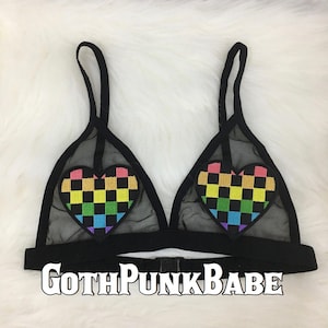 Sheer bra hearts Etsy Espana
