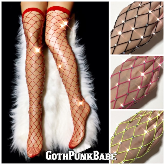 Crystallized thigh high socks hotsell