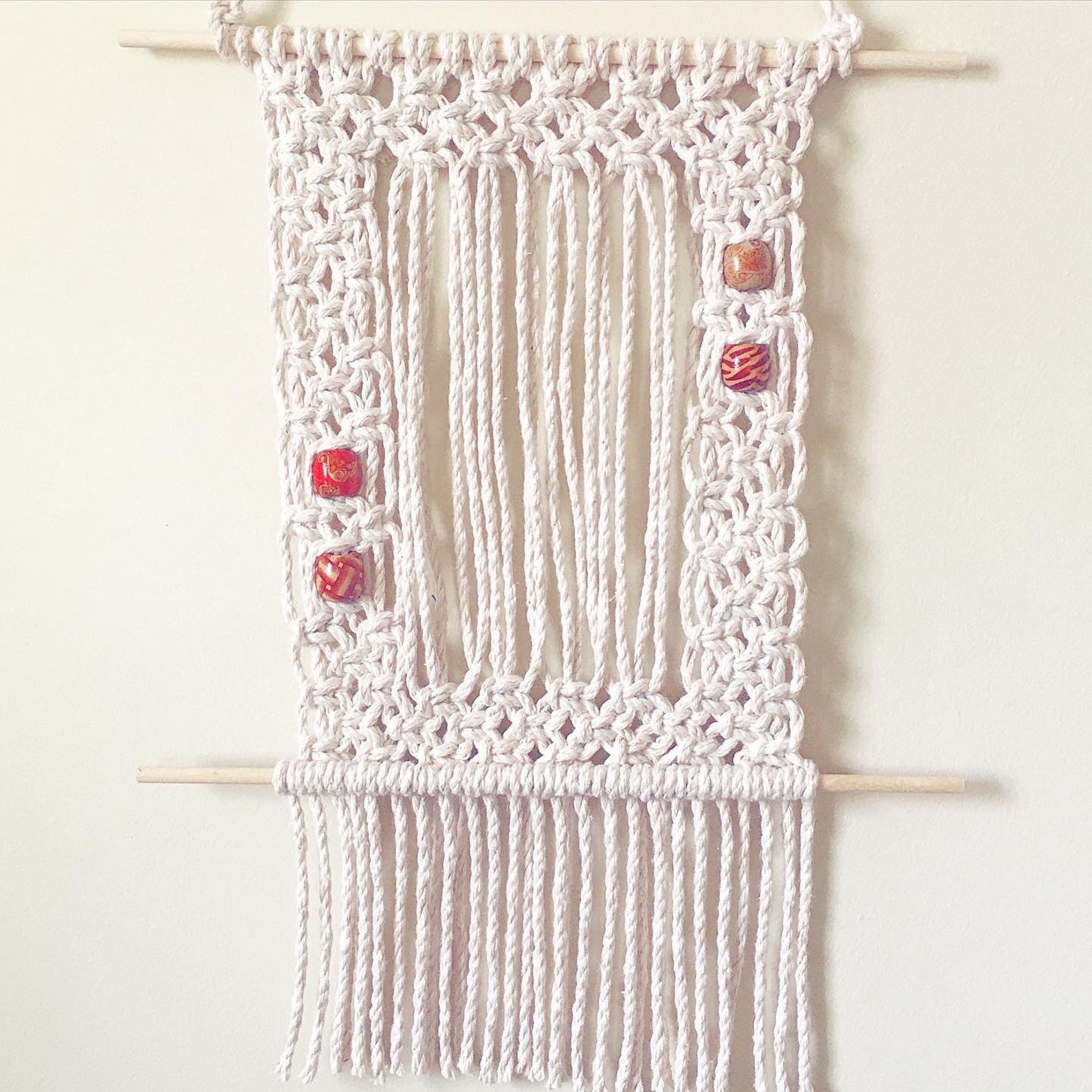 Macrame hanging photo frame Etsy