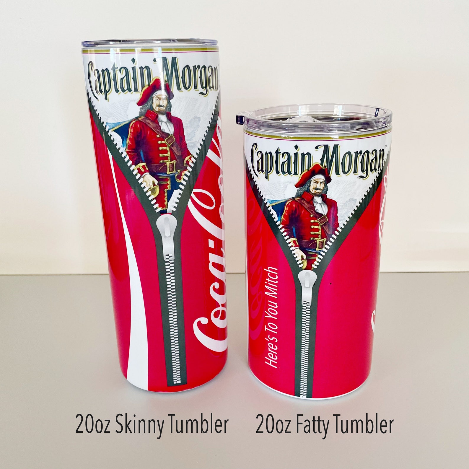 Captain and Diet Coke Tumbler 2 Sizes Etsy