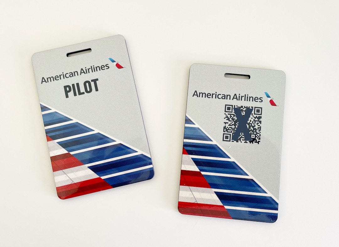 2 Personalized American Airlines Luggage Bag Tags Etsy