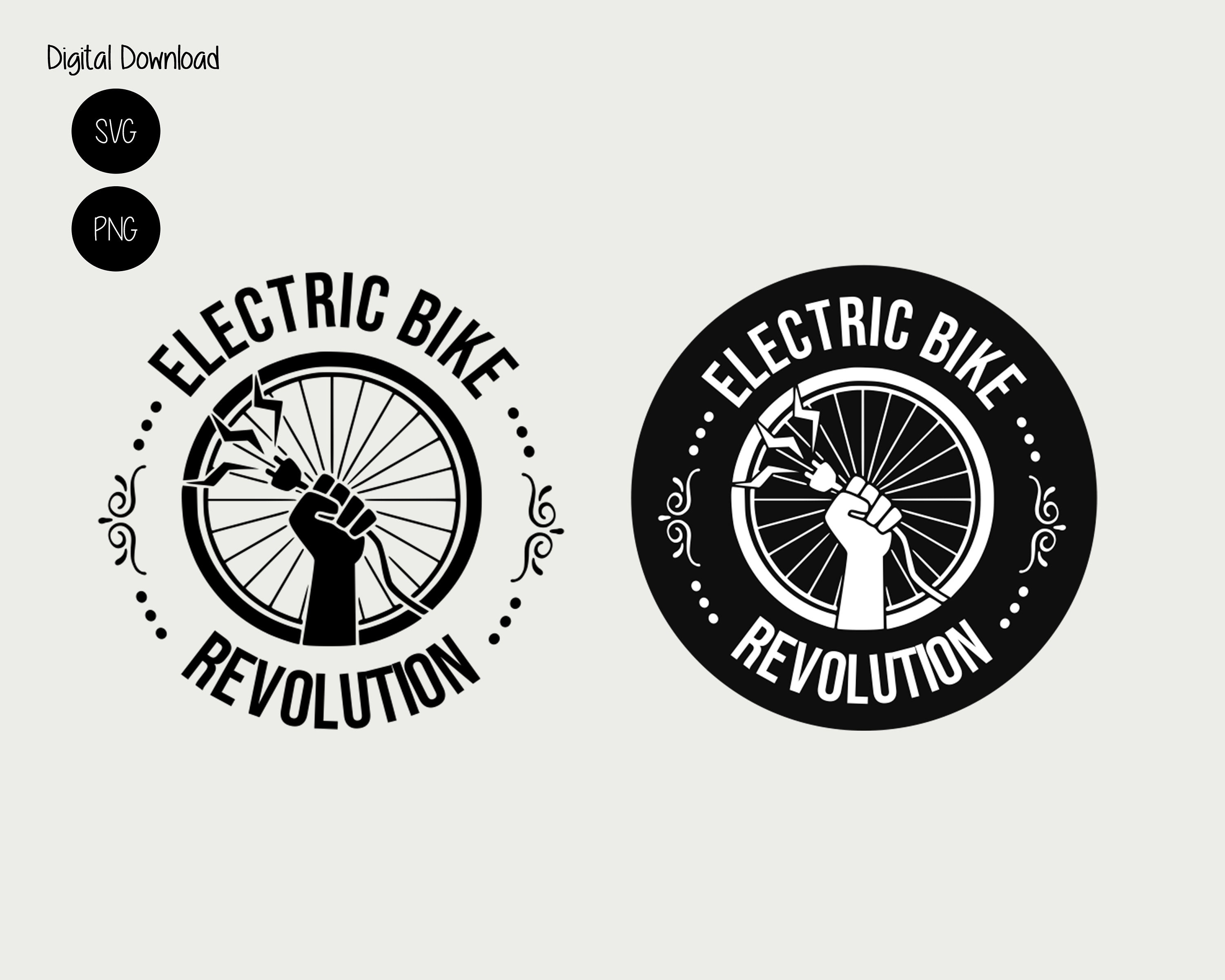 Ebike Revolution SVG, PNG Digital File