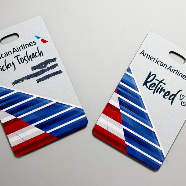 American Airlines Luggage Tags Etsy
