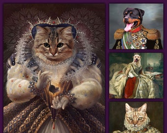Royal Pet Portrait Etsy
