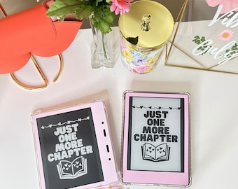 KINDLE LOCKSCREEN Just One More Chapter (digital product) light and dark mode