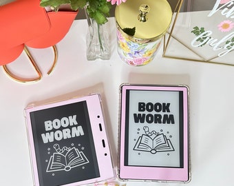 KINDLE LOCKSCREEN Book Worm (digital product) light and dark mode