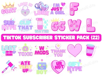 TikTok Subscription Sticker Pack