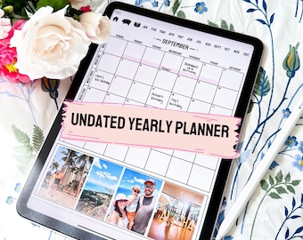 Yearly Planner Undated, Goodnotes Planner, Undated Planner, Weekly Dashboard, Goals, Reflection, Vision Board, Budget Planner, PDF