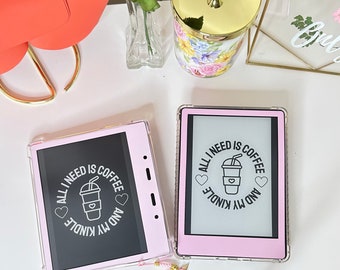 KINDLE LOCKSCREEN All I Need Is Coffee And My Kindle (digitales Produkt) heller und dunkler Modus