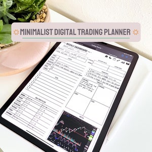 Trading Planner, Digital Planner, Minimalist Planner, PDF Planner, iPad ...