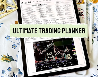 Ultimate Digital Trading Planner, Digital Planner, PDF Planner, iPad Planner, Stock Market Planner, Crypto Planner, GoodNotes Planner