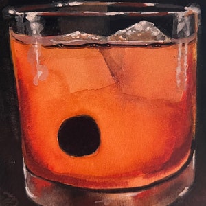 Bourbon Whiskey met Kers 5x7 (giclee print)