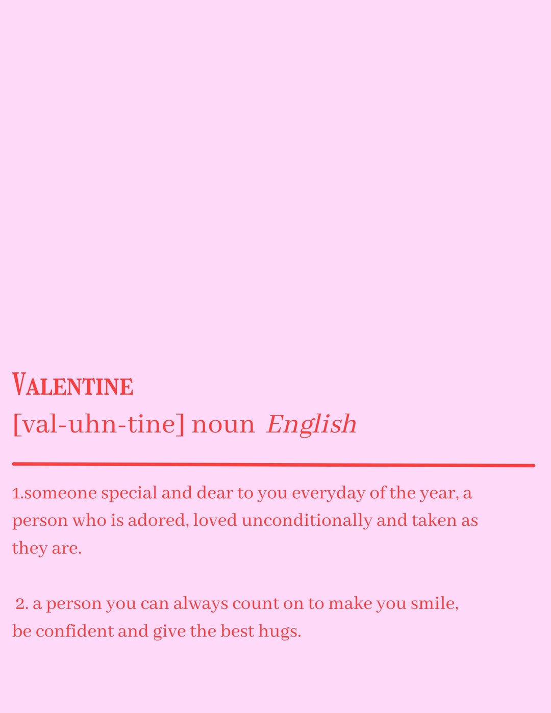 Valentine's Day Definition Digital Print Etsy