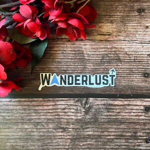 Wanderlust Navigation Arrow 4&quot; Sticker for Tumblers, Water bottles, Laptops, Notebooks, Planner, Journal and Scrapbooking