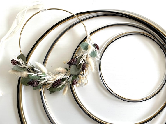 Metal Rings for Crafts Dried Flower Wreath Tie Ring Gold Black White 20cm  30cm 40cm 50cm Gift Craft Wedding Hoop Flower Ring DIY -  Israel