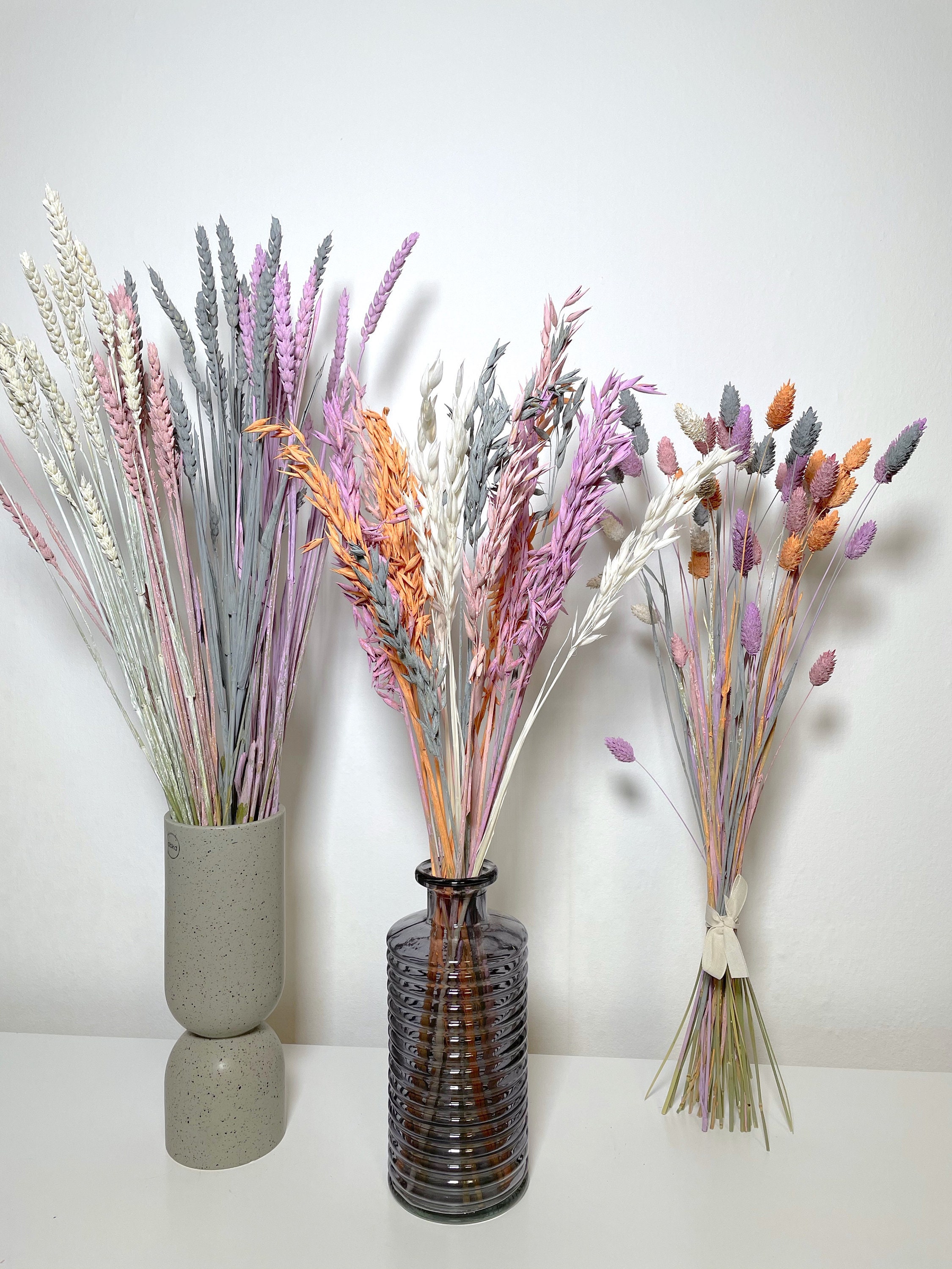 White Dried Flowers Dried Flowers Bright Colors Pampas Ruskus