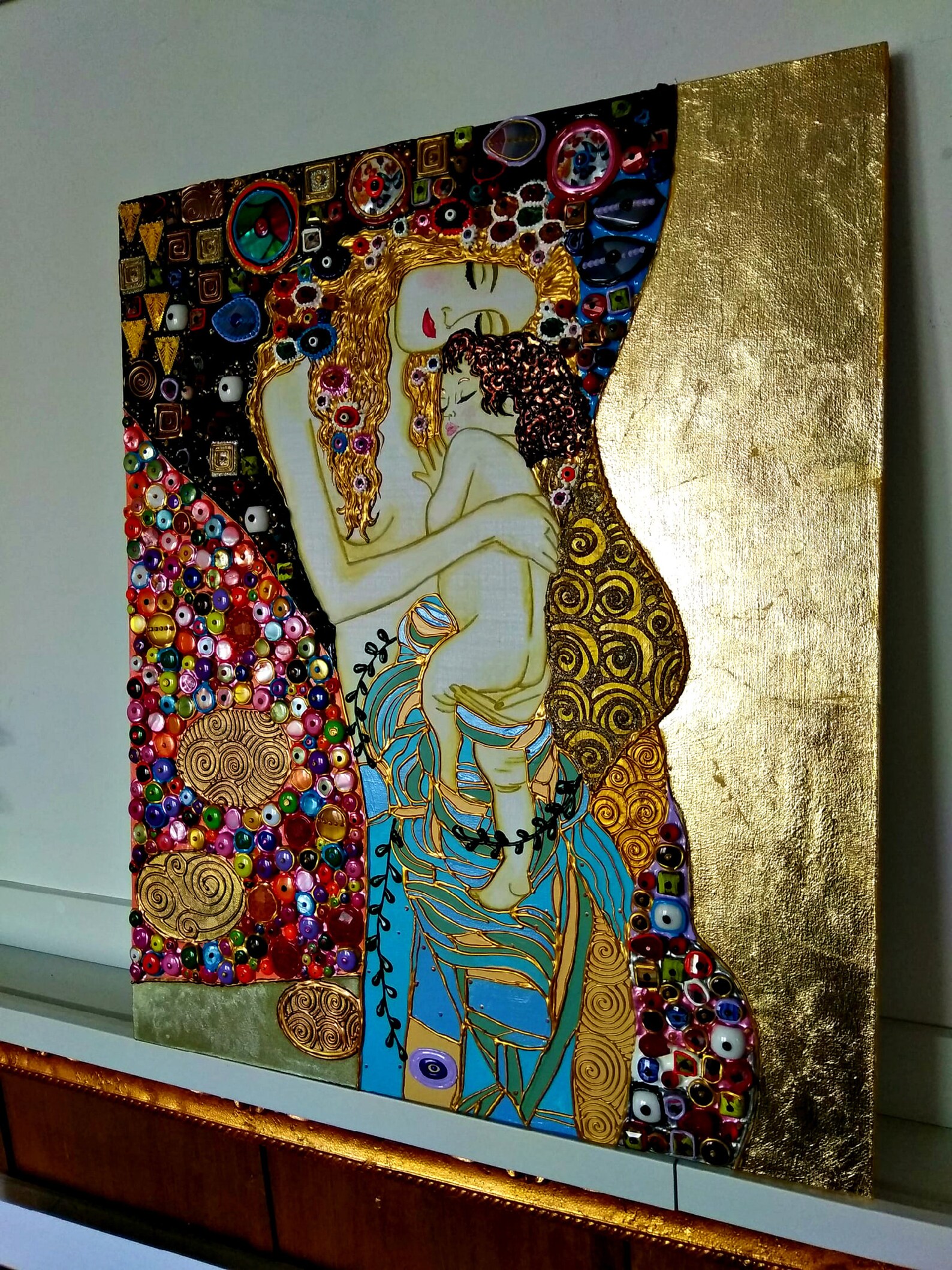 Mother and child Gustav Klimt Mom and baby art Mother and Etsy