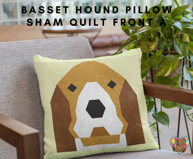 Basset Hound Quilt Block Pattern Downloadable PDF Quilt Etsy