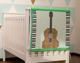 Guitar Music Quilt Pattern: DIY Baby to King Size (PDF