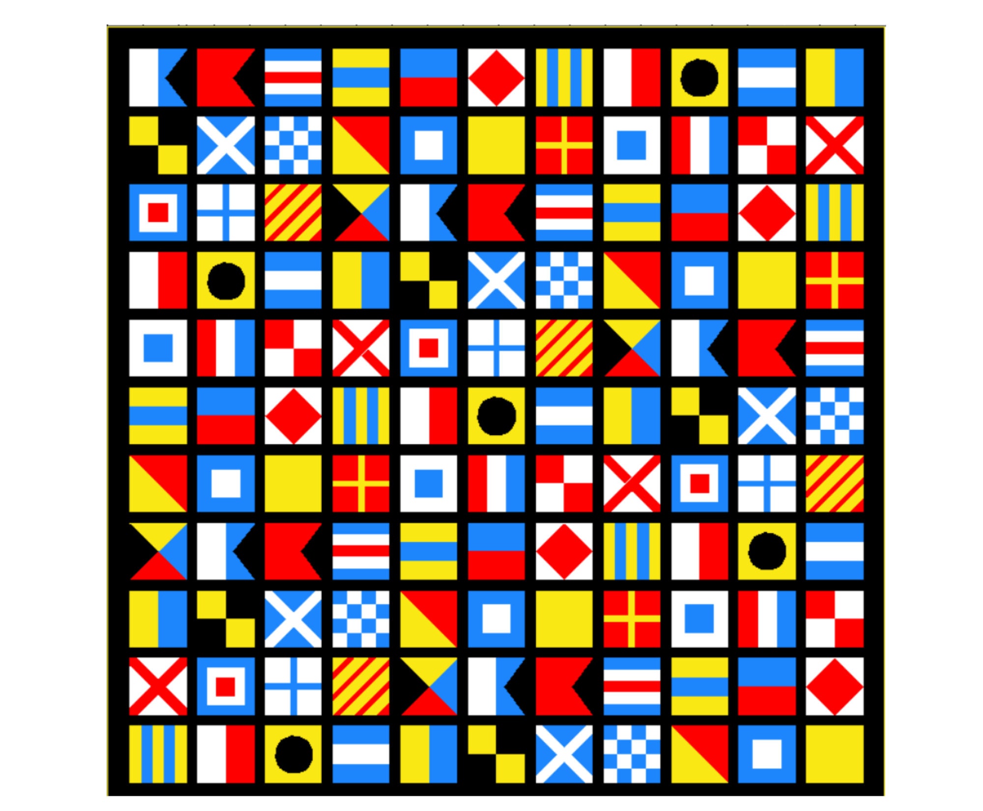 Nautical Flags Quilt Block Pattern Downloadable PDF Nautical Etsy