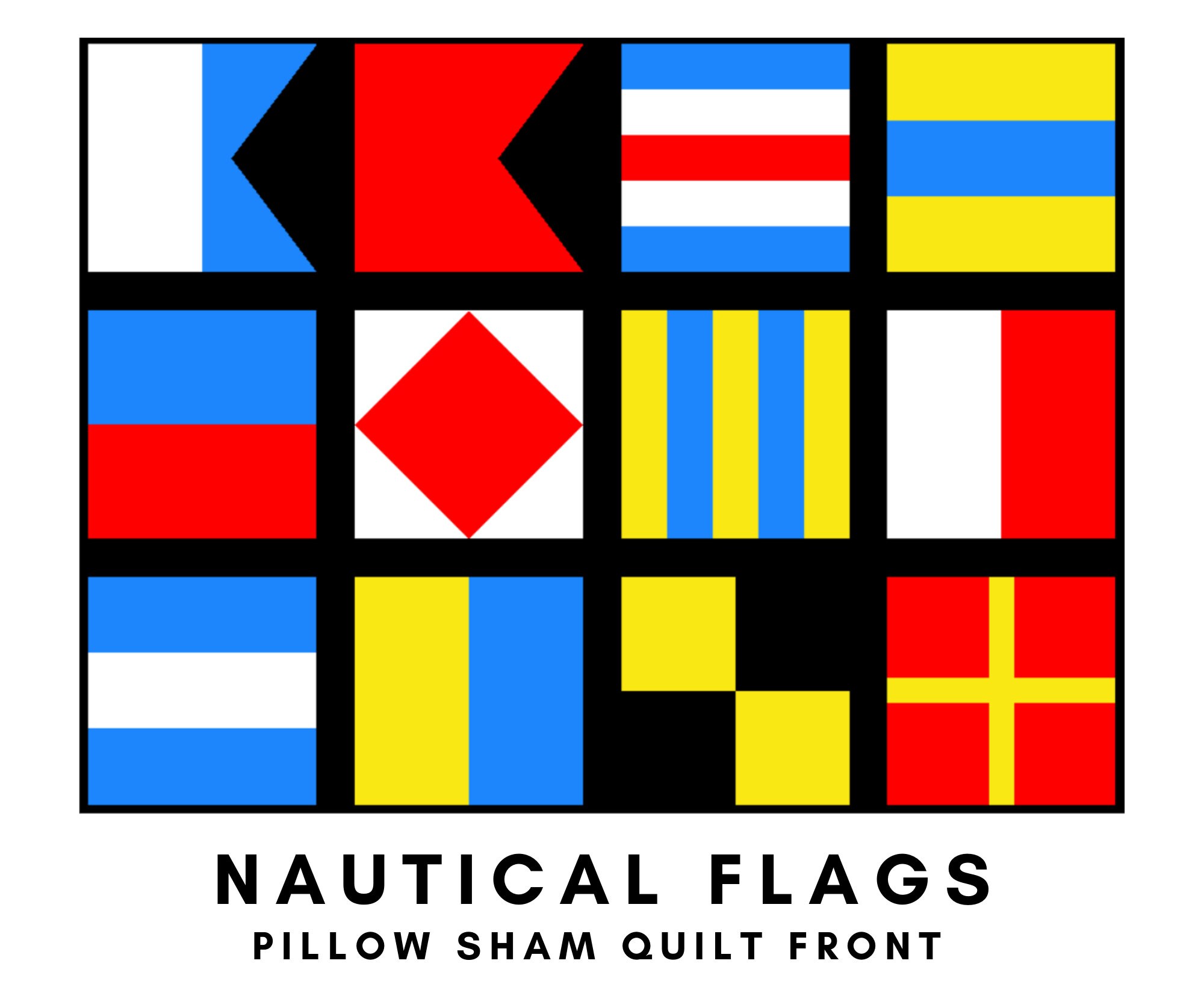 Nautical Flags Quilt Block Pattern Downloadable PDF Nautical Etsy