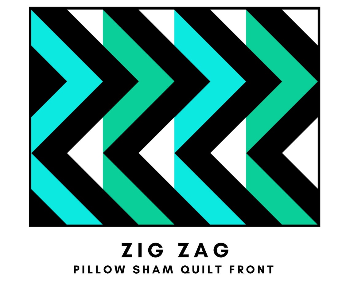 Zig Zag Quilt Block Pattern Downloadable PDF Zig Zag Quilt Pattern