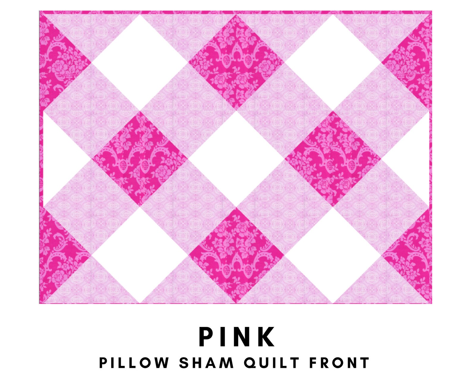 Pink Quilt Block Pattern Downloadable PDF Pink Crib Block Etsy