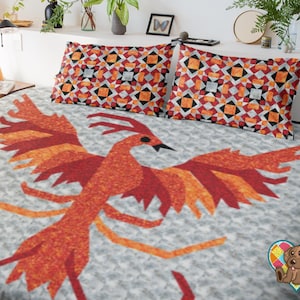 Phoenix Quilt Pattern: Mythical Bird Design (PDF Download)