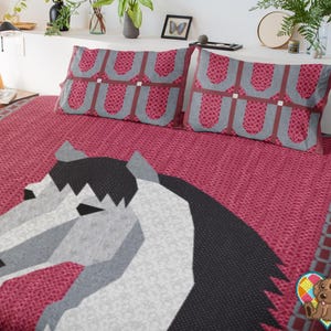 Horse Block Quilt Pattern | Downloadable PDF Horse Quilt Pattern | Horse Quilt Design |Horse Quilt Pattern |Southwestern Quilt Pattern PDF