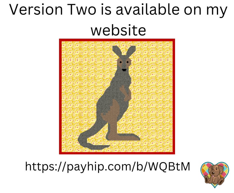 Kangaroo Quilt Block Pattern Downloadable PDF Quilt Pattern Etsy