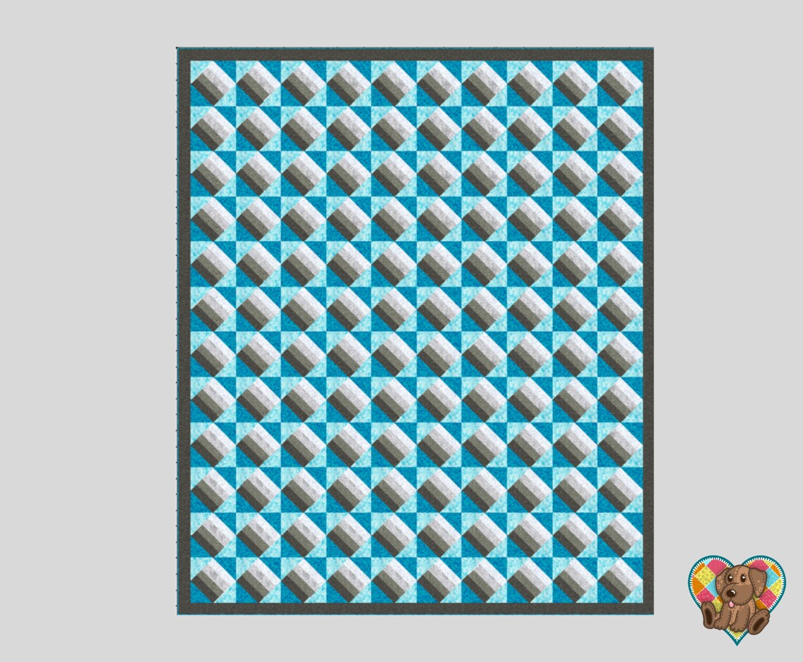 Cracker Box Quilt Block Downloadable Pdf Quilt Pattern Cracker Box Quilt Pattern One Block Quilt