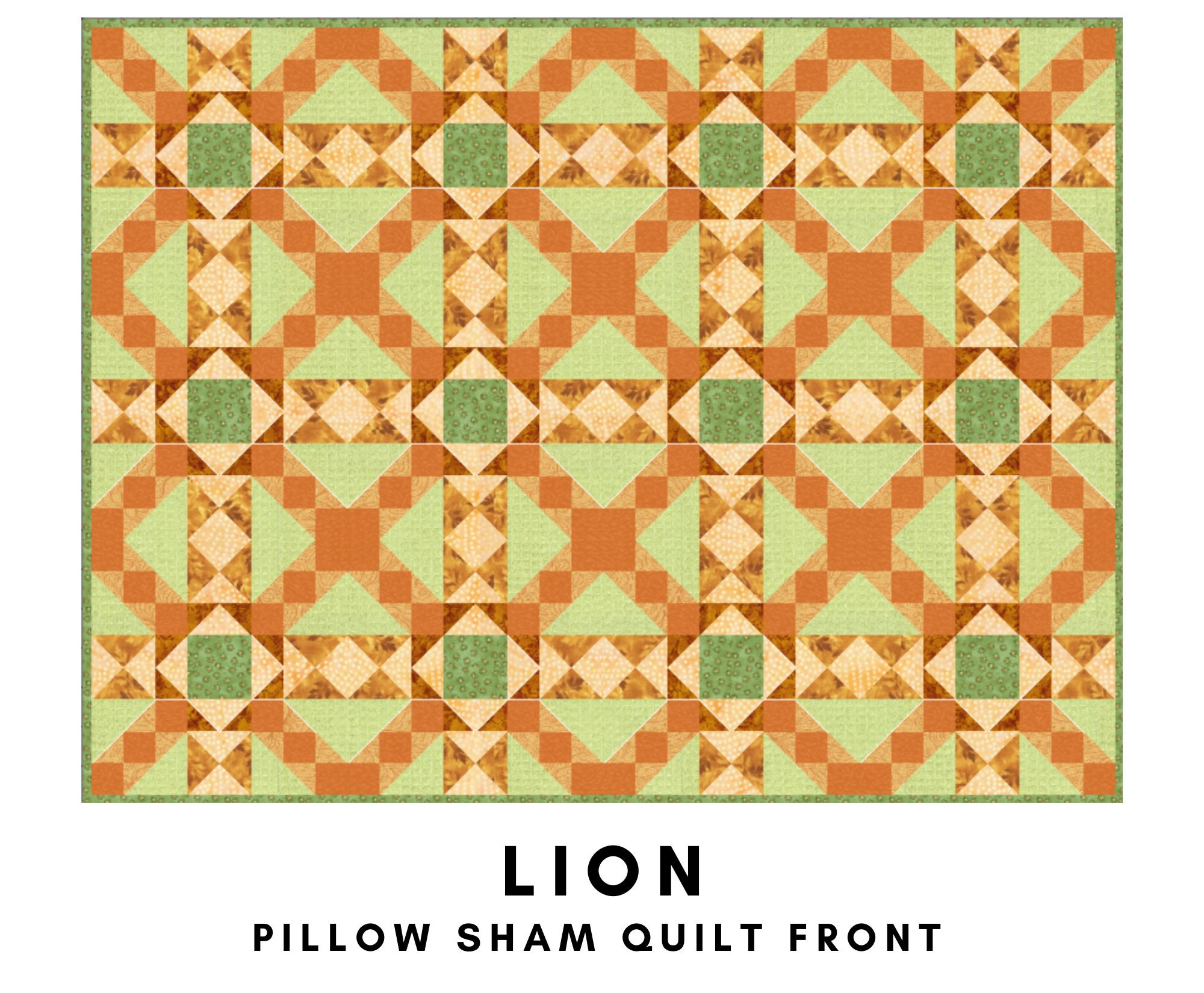 Lion Downloadable Quilt Block Pattern Lion Quilt Block Etsy