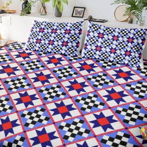 Americana Quilt Downloadable Pattern | Red, White, & Blue Star Downloadable Quilt Pattern | Patriotic Quilt Block | American Quilt Pattern |