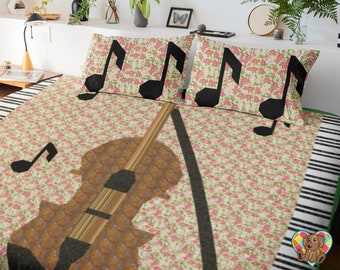 Violin music quilt block pattern pdf | Violin Quilt Pattern pdf | Violin quilt block pattern | Musical instruments quilt pattern | Quilt pdf