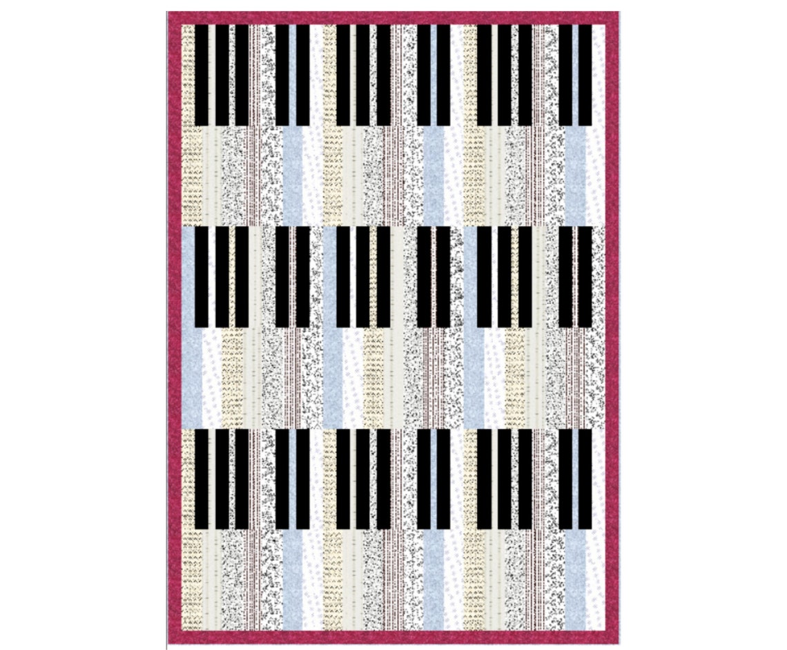 Piano Keys Quilt Block Pattern Downloadable PDF Quilt Etsy